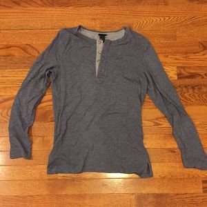 H&M Mens Henley Long Sleeve Shirt, Size Small